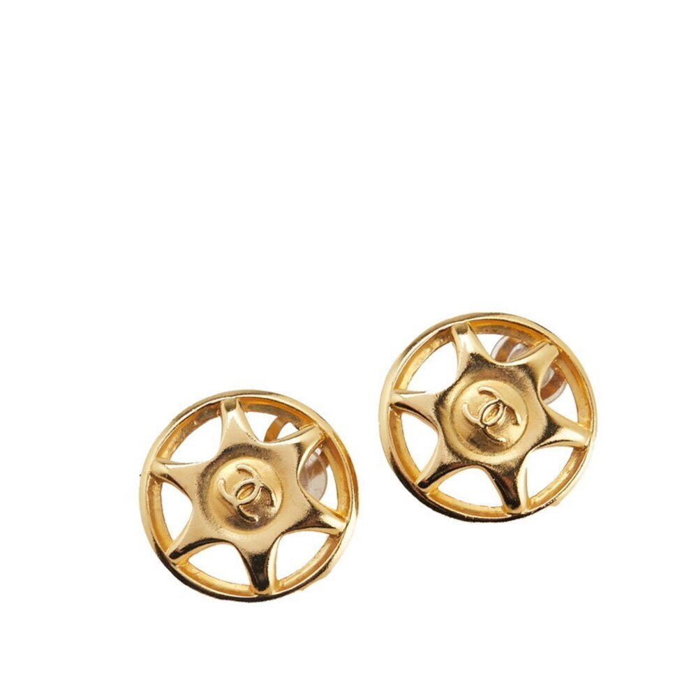 CHANEL Vintage Logo Earrings